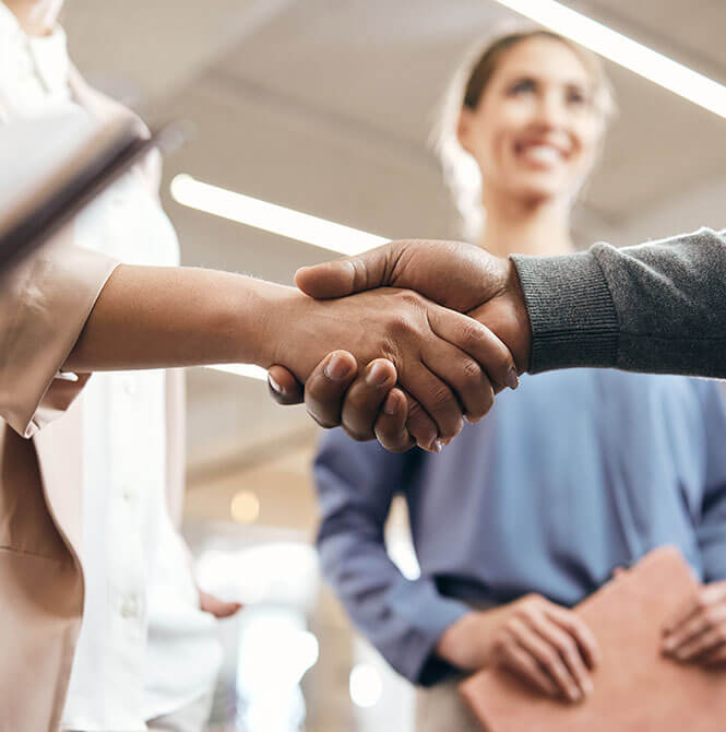 business people shaking hands